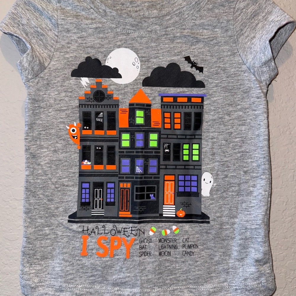 Cat & Jack Gray Halloween Graphic Tee